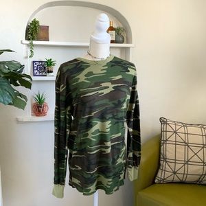 Camouflage Print Long Sleeve Shirt